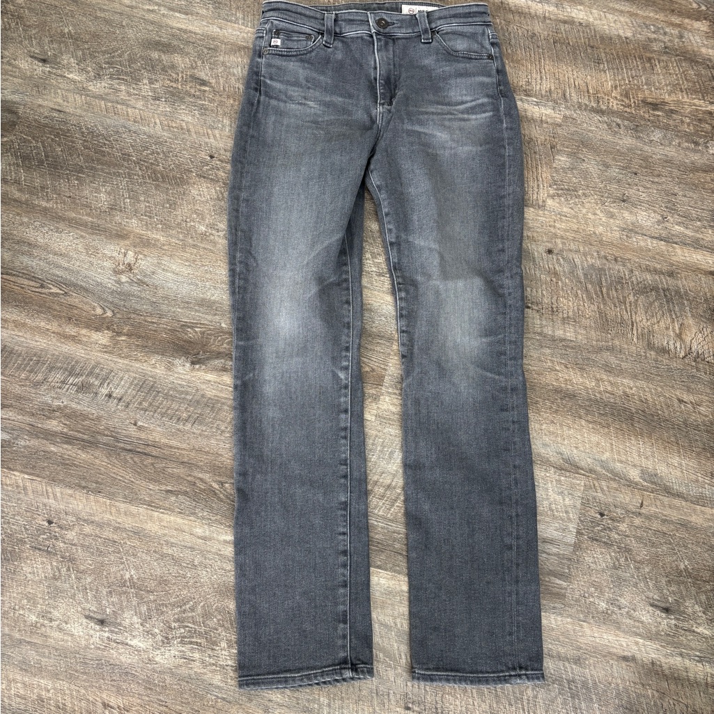 Ladies Ag-Ed The Mari Adriano Goldschmidt Grey Straight-Leg Jeans Size 28